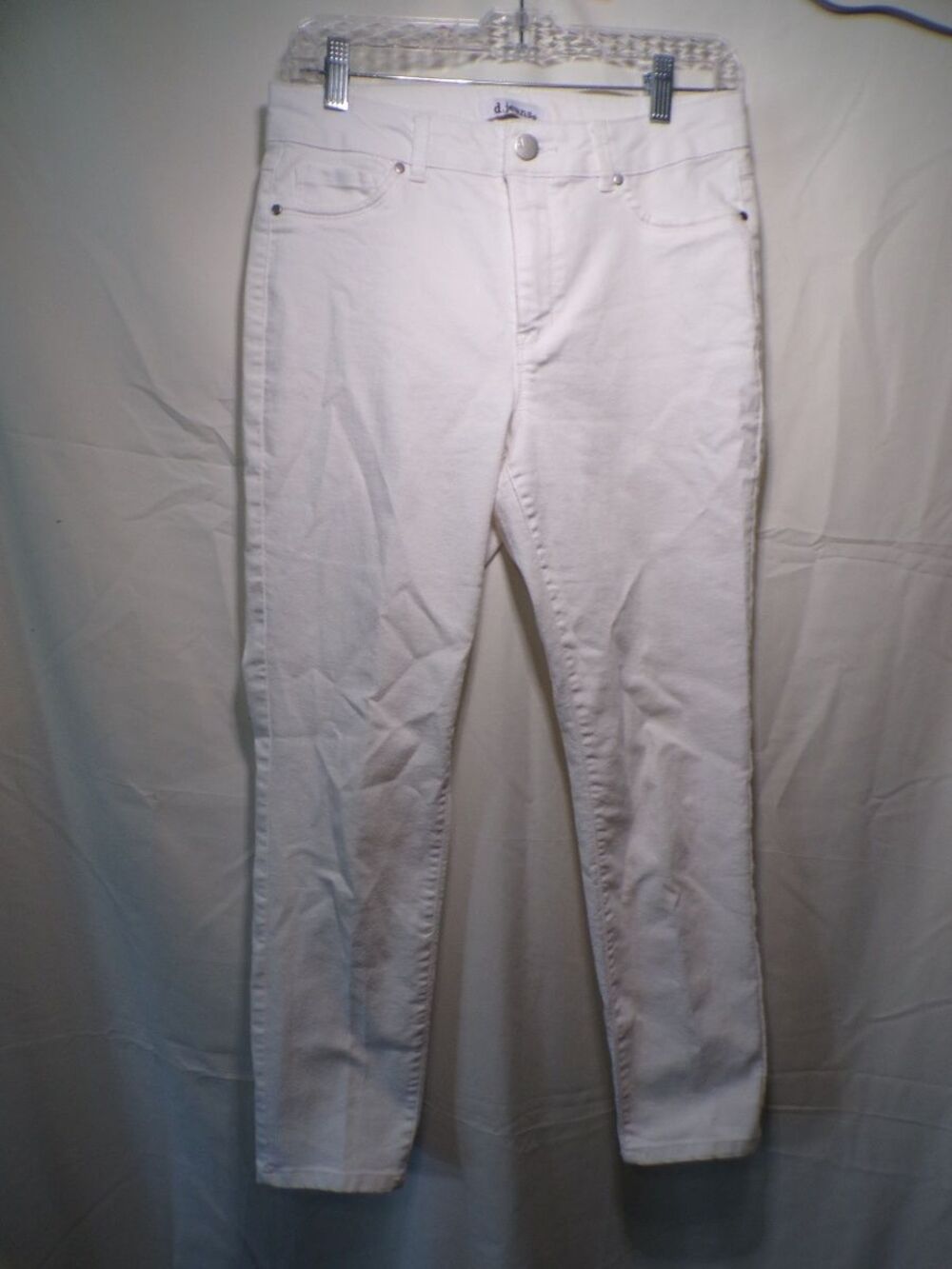 d.jeans Women's White Cotton Blend Jeans Pants Size 6 Straight Leg
